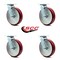 Service Caster 8 Inch Poly on Aluminum Wheel Swivel Caster Set with Roller Bearings SCC SCC-30CS820-PAR-4 - alternate 2